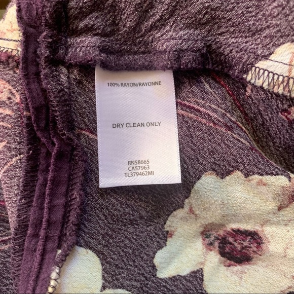 Leith Purple Foral Print Sleeveless Crop Top XL - Picture 8 of 9